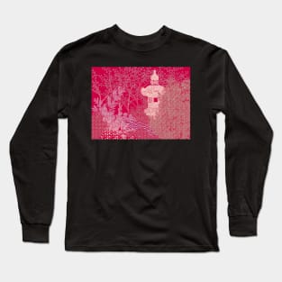 Magenta Abstract Garden Shrine Long Sleeve T-Shirt